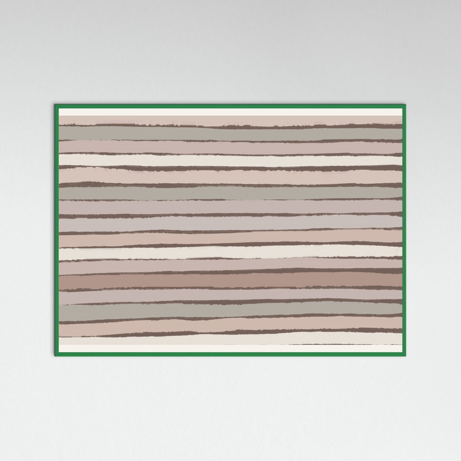 Green Wood Earthy Stripes Poster