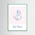 East Coast Anchor Poster – plakat og kunsttryk