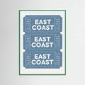 East Coast Tickets Poster – poster and art print