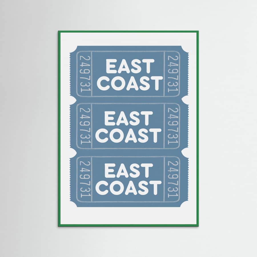East Coast Tickets Poster – poster and art print