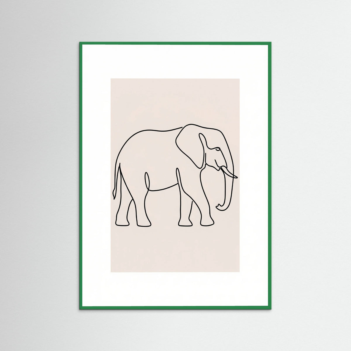 Green Wood Elegant Line Fauna