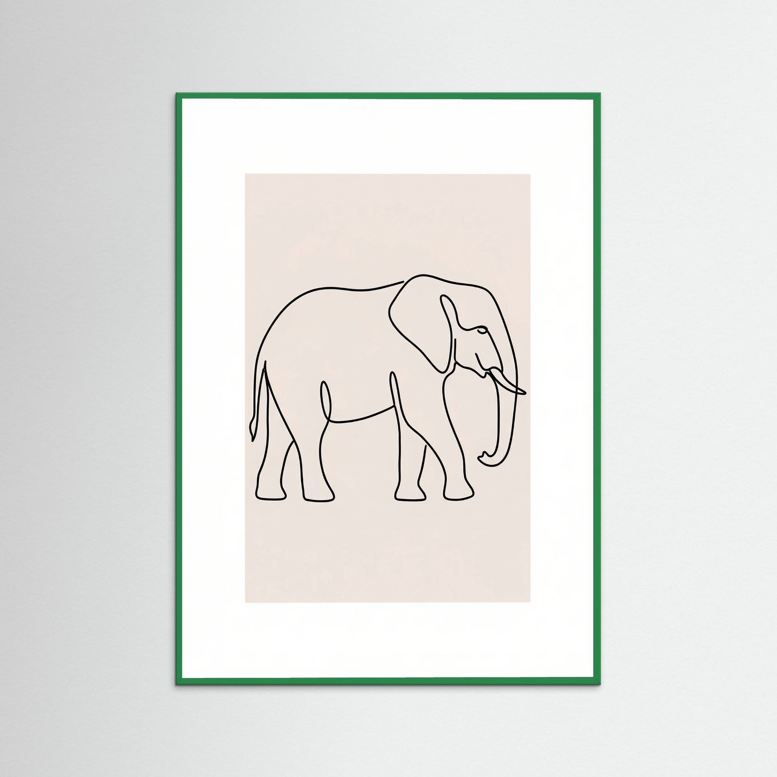 Green Wood Elegant Line Fauna