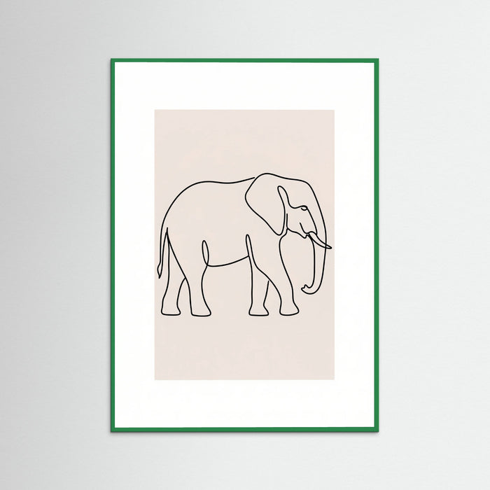 Green Wood Elegant Line Fauna