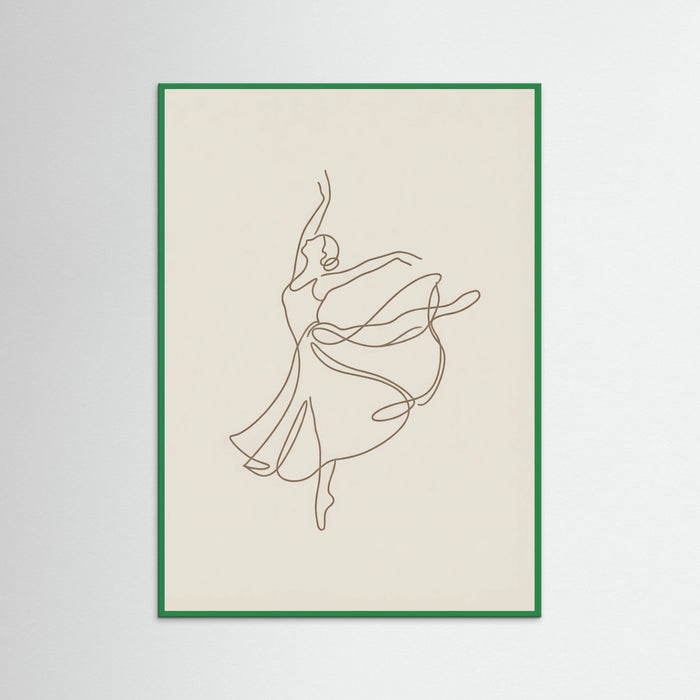 Green Wood Elegant Line Figure