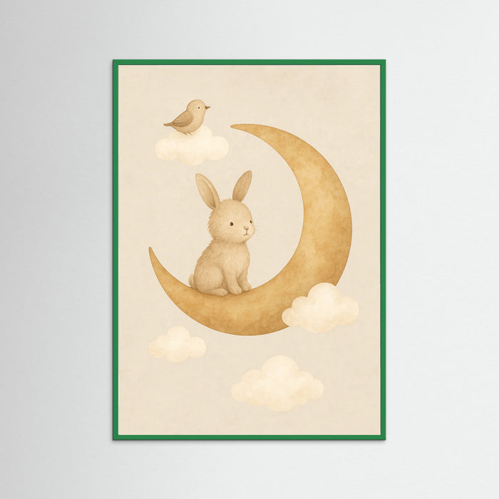 Green Wood Elephant on Moon
