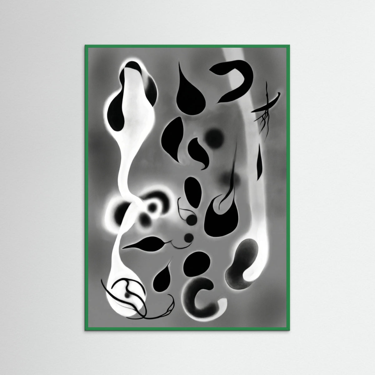 Green Wood Ethereal Forms Gray