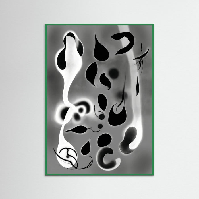 Green Wood Ethereal Forms Gray