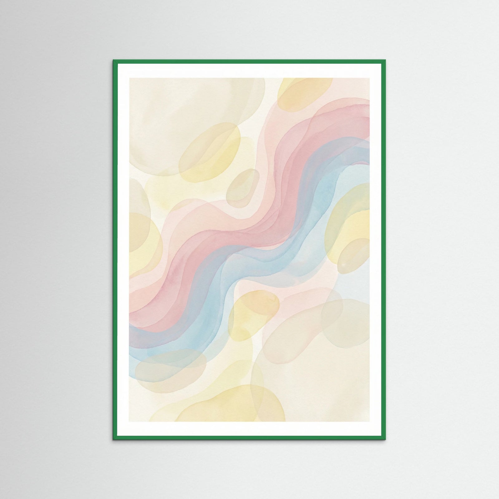 Green Wood Ethereal Forms Pink