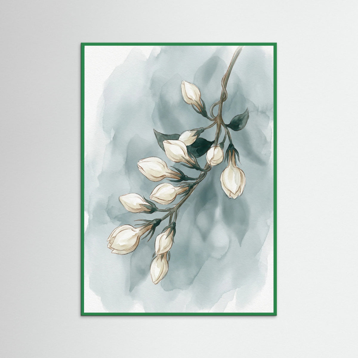 Green Wood Ethereal White Bloom