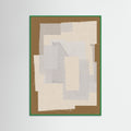 Green Wood Fabric Pattern Collage No.6 Poster