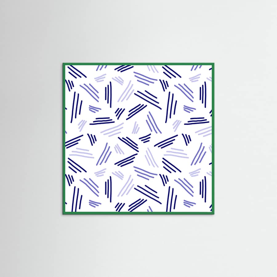 Falling Triple Lines Navy Blue -juliste – juliste ja taidepainatus