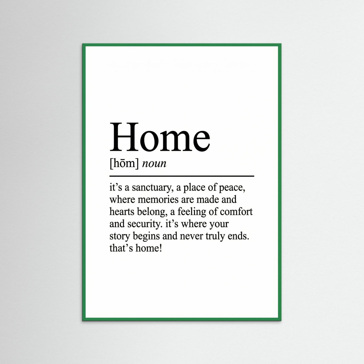 Green Wood Family Definition Art