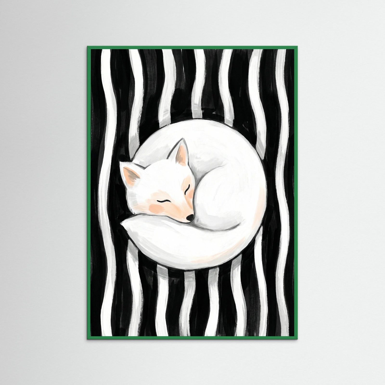 Green Wood Feline Embrace