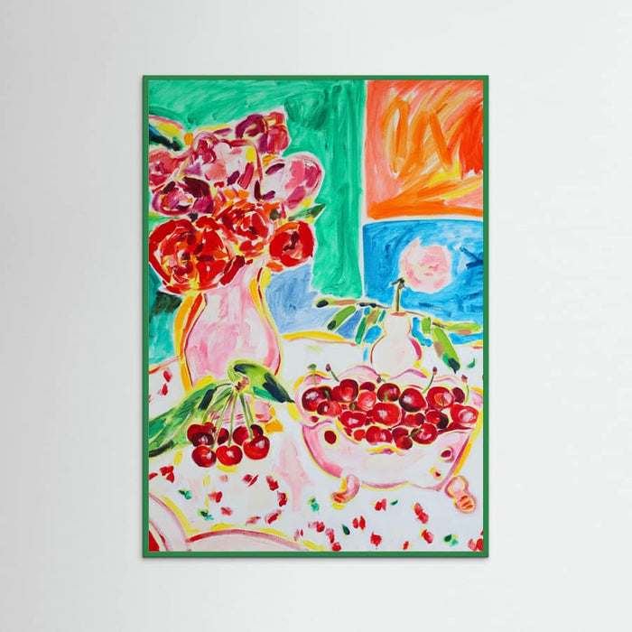 Green Wood First Cherries, Tamara Jare, oil on canvas Poster