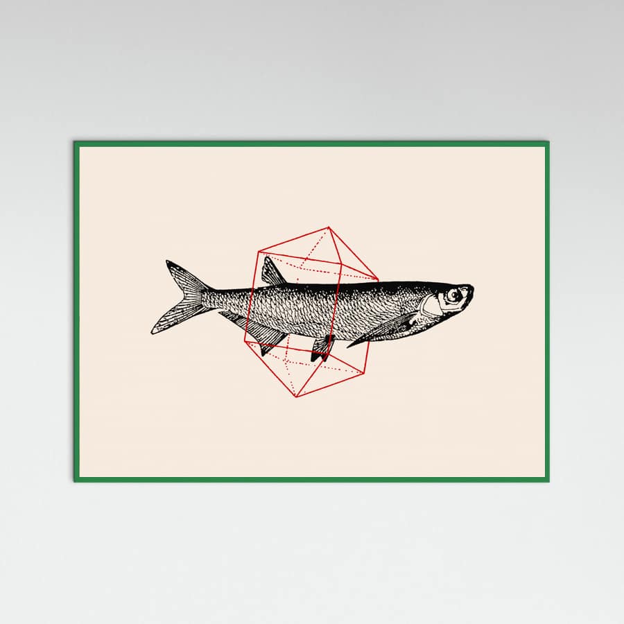Fish In Geometrics Nº2 Poster – plakat og kunsttryk