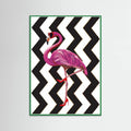 Flamingo heels Zigzag Poster – Poster und Kunstdruck