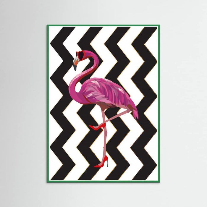 Flamingo heels Zigzag Poster – Poster und Kunstdruck