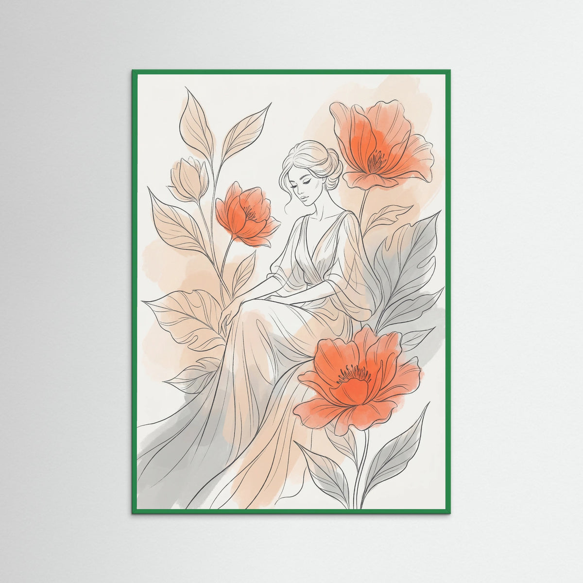 Green Wood Floral Aura