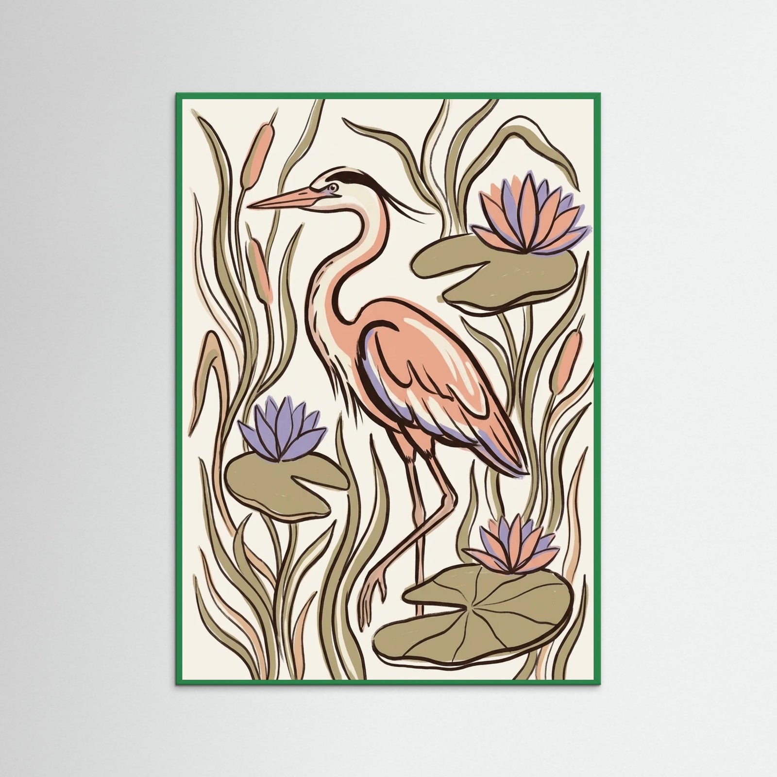 Green Wood Floral Embrace