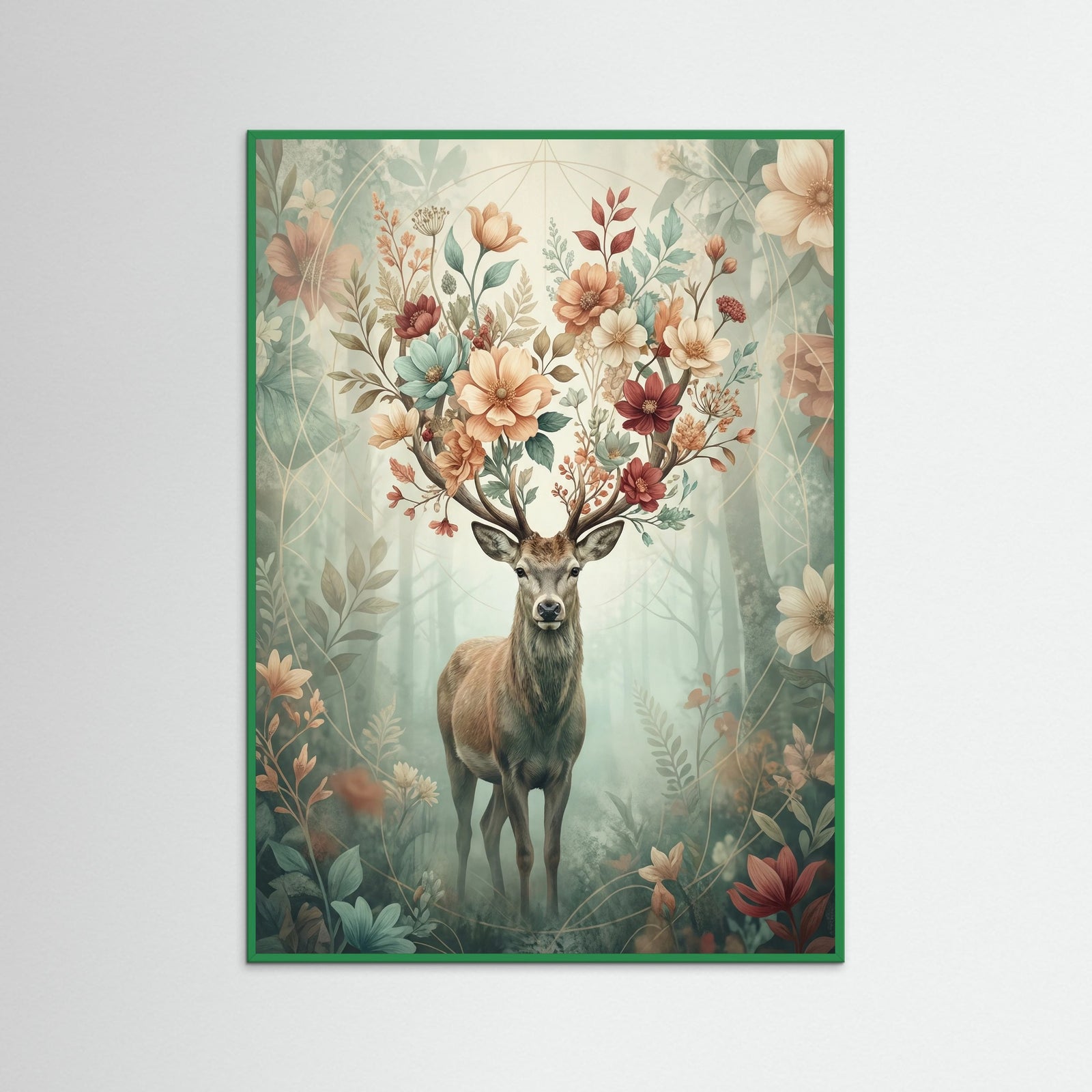 Green Wood Floral Enigma