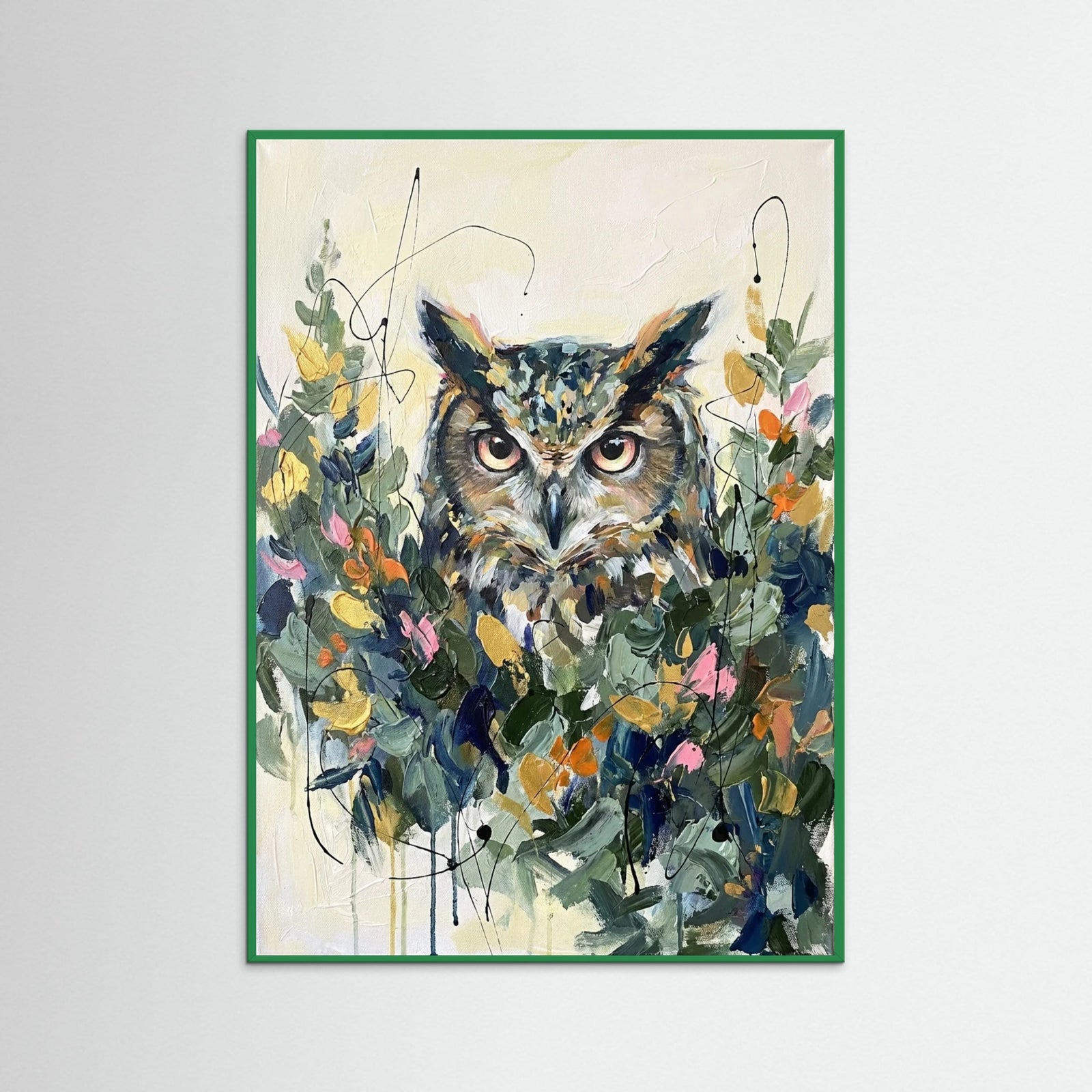 Green Wood Floral Gaze