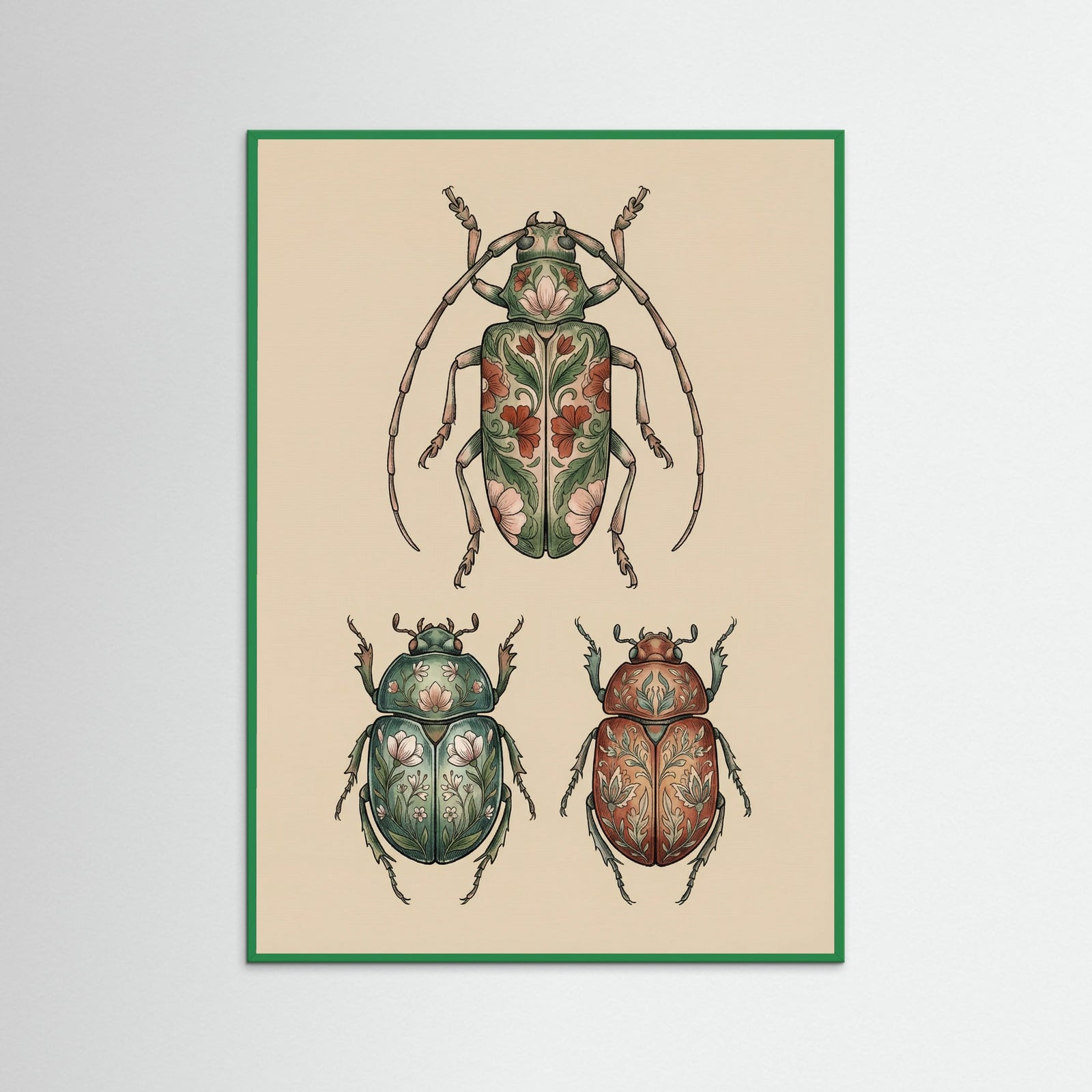 Green Wood Floral Moths