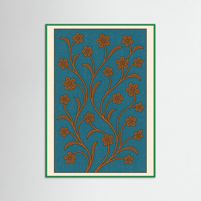 Green Wood Floral Patterns