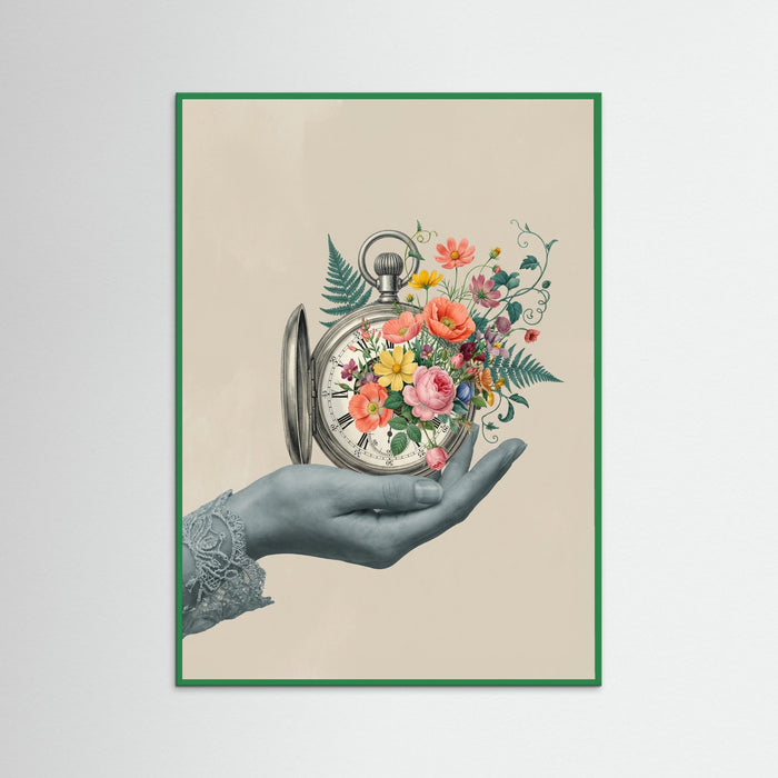 Green Wood Floral Reverie