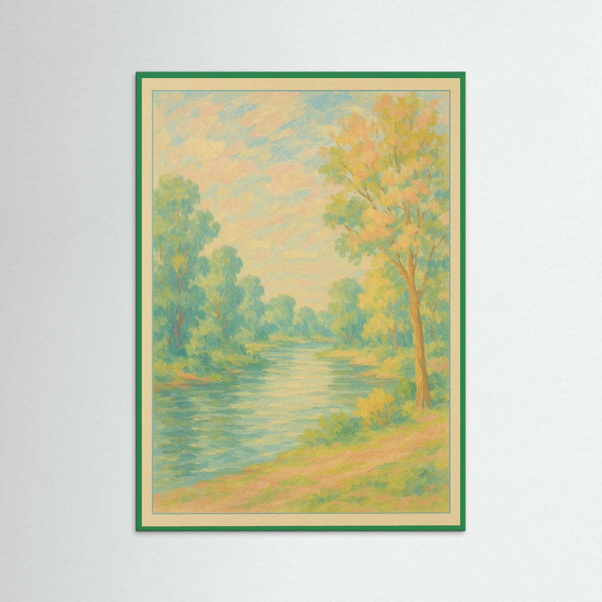 Green Wood Floral Still Life