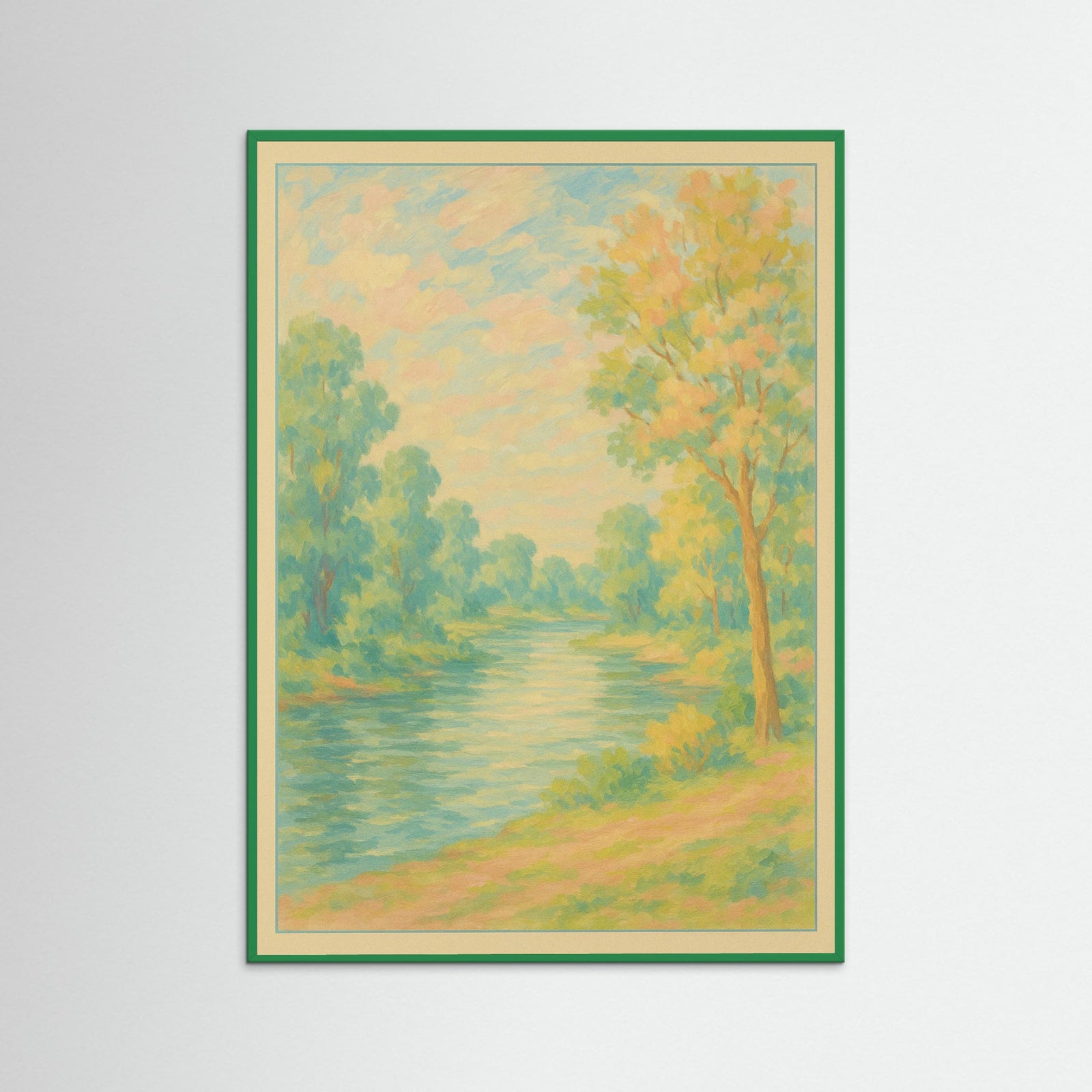 Green Wood Floral Still Life