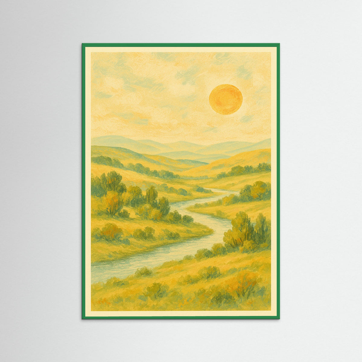 Green Wood Floral Still Life