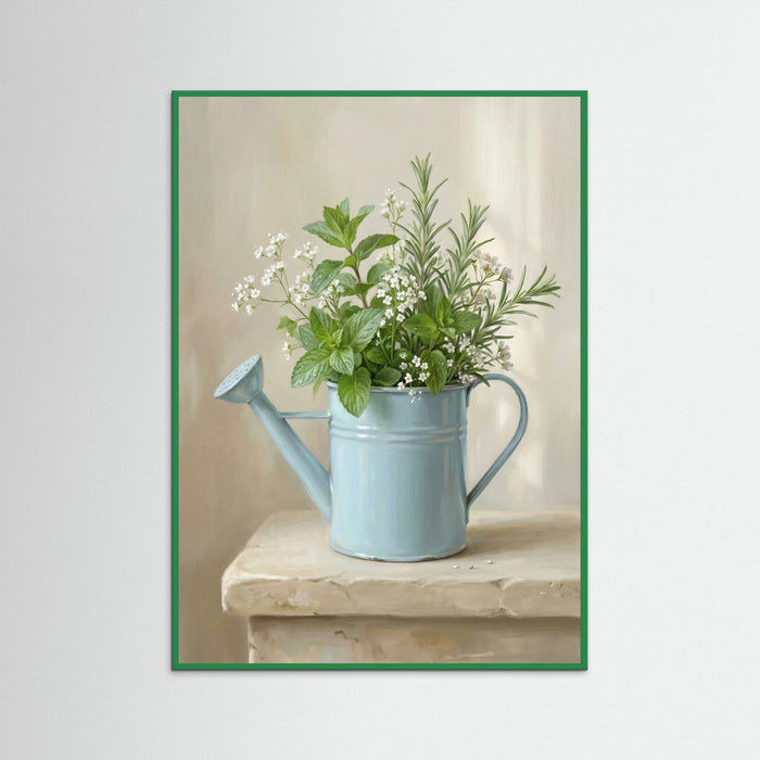 Green Wood Floral Teacup Serenity