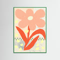 Green Wood Flowers Composition 1 Poster