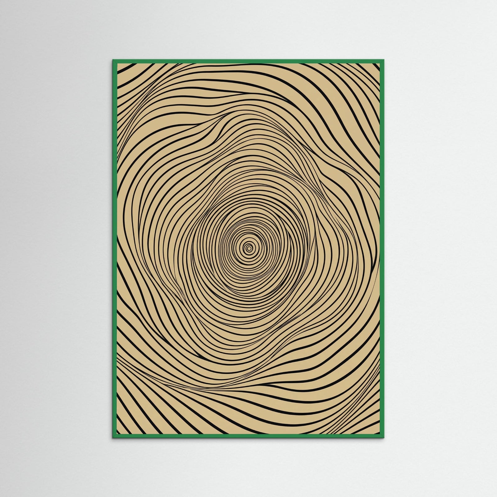 Green Wood Flowing Abstraction