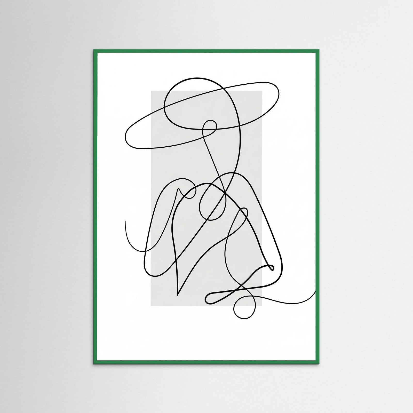 Green Wood Flowing Contours Gray