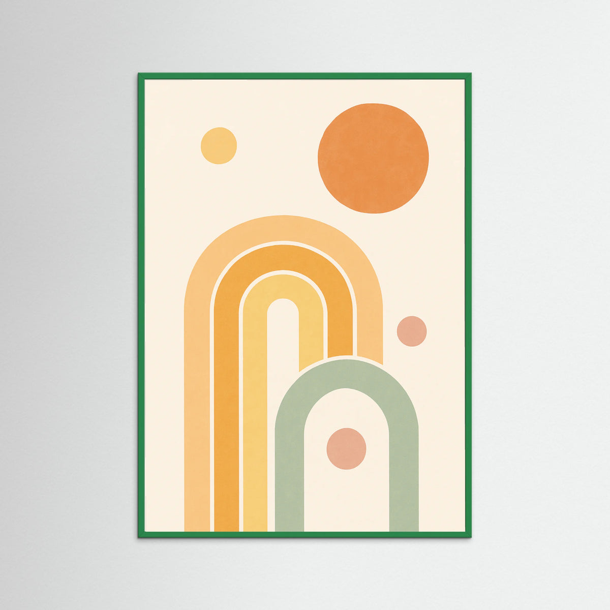 Green Wood Flowing Curves