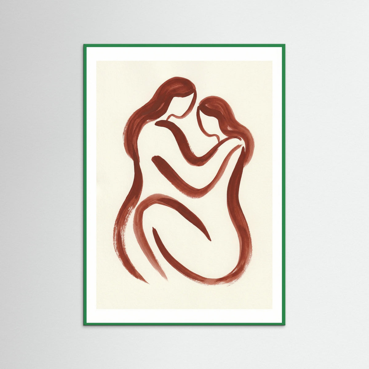 Green Wood Flowing Red Form