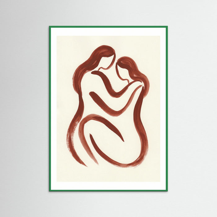 Green Wood Flowing Red Form