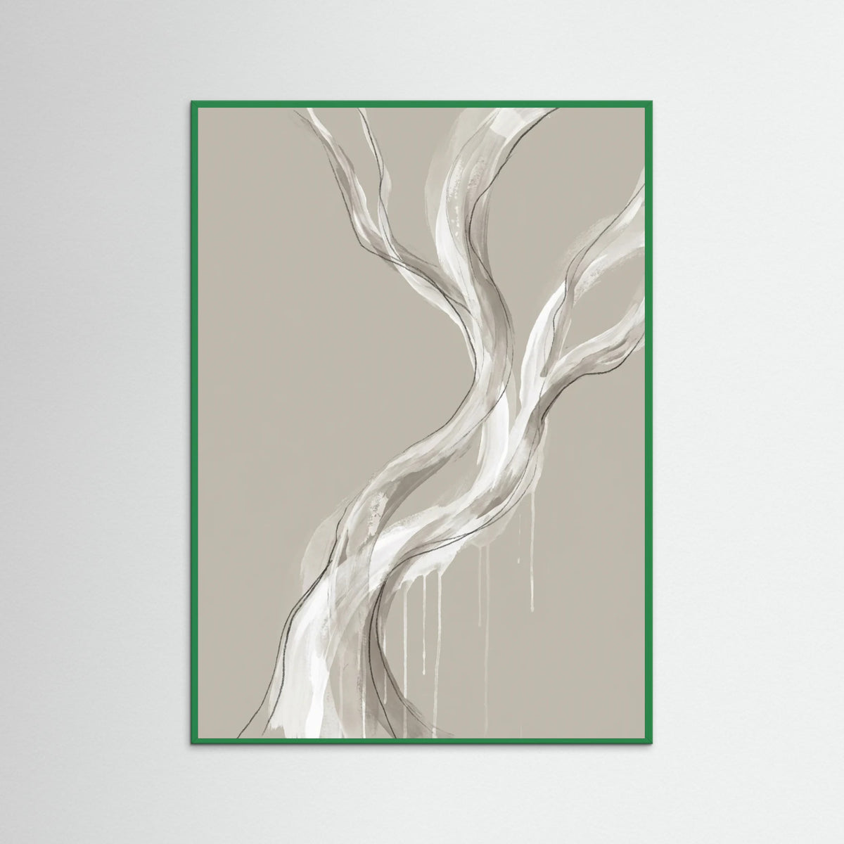 Green Wood Flowing Serenity