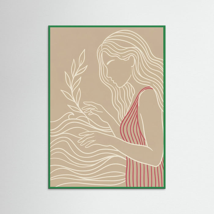 Green Wood Flowing Serenity