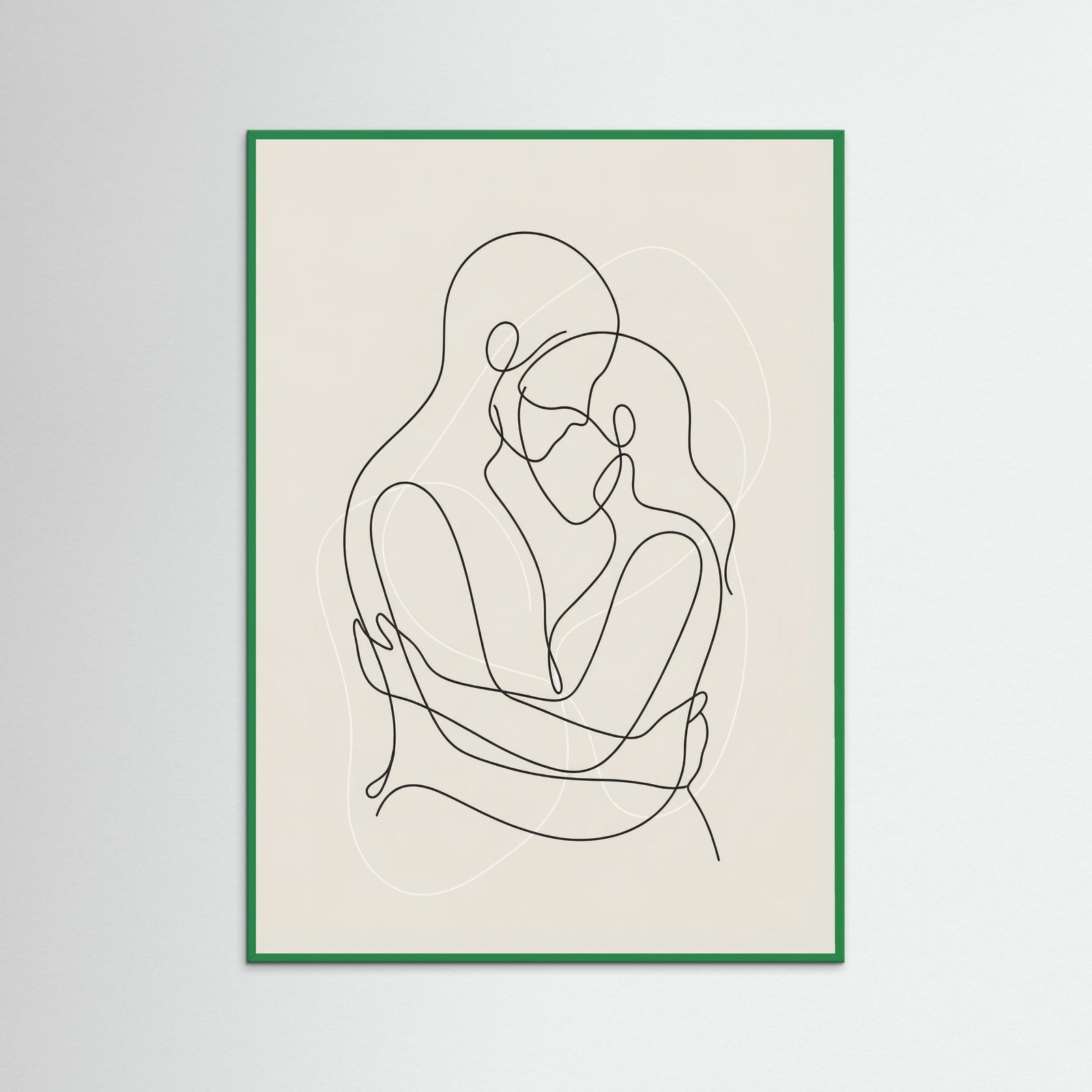 Green Wood Fluid Contours Beige