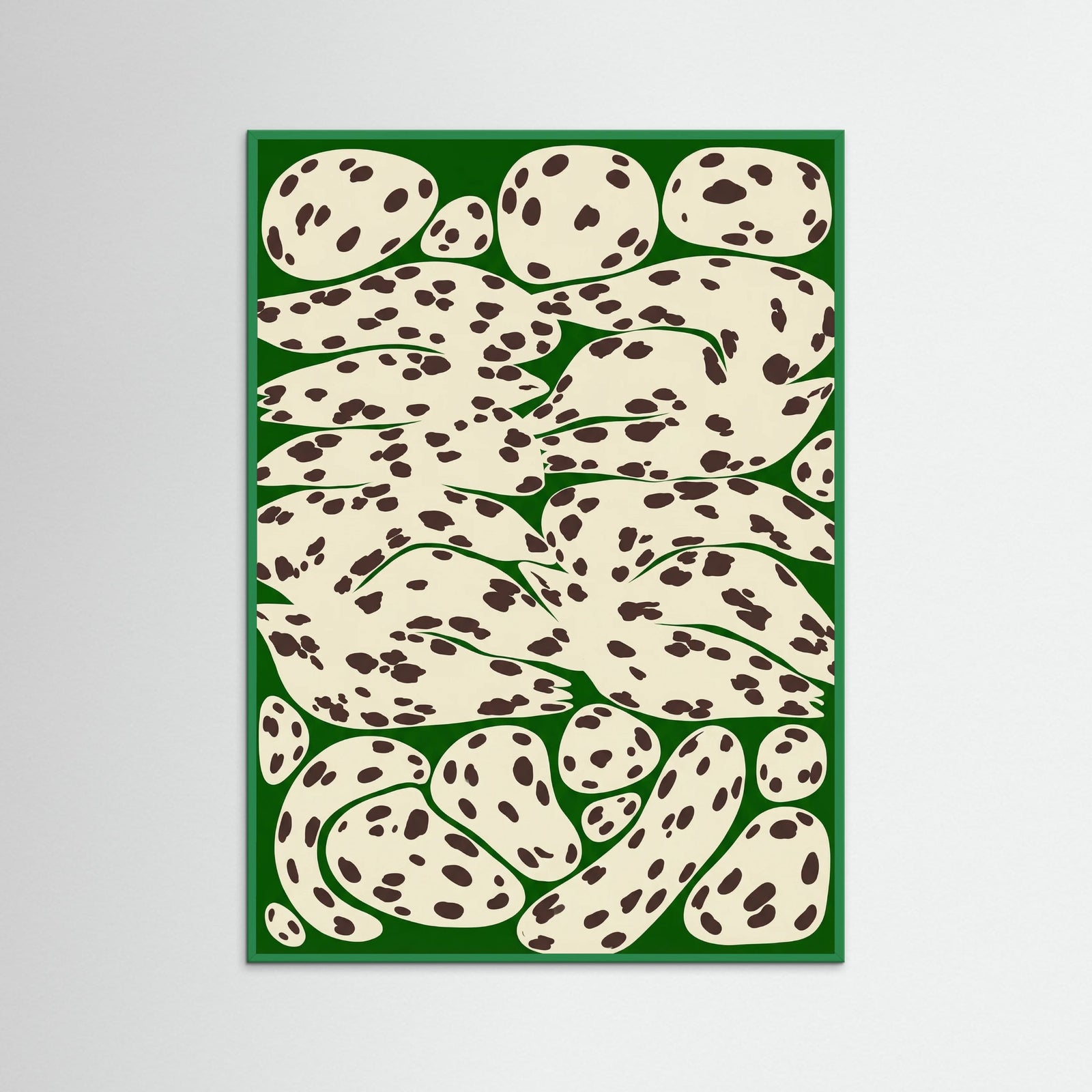 Green Wood Fluid Spot Pattern