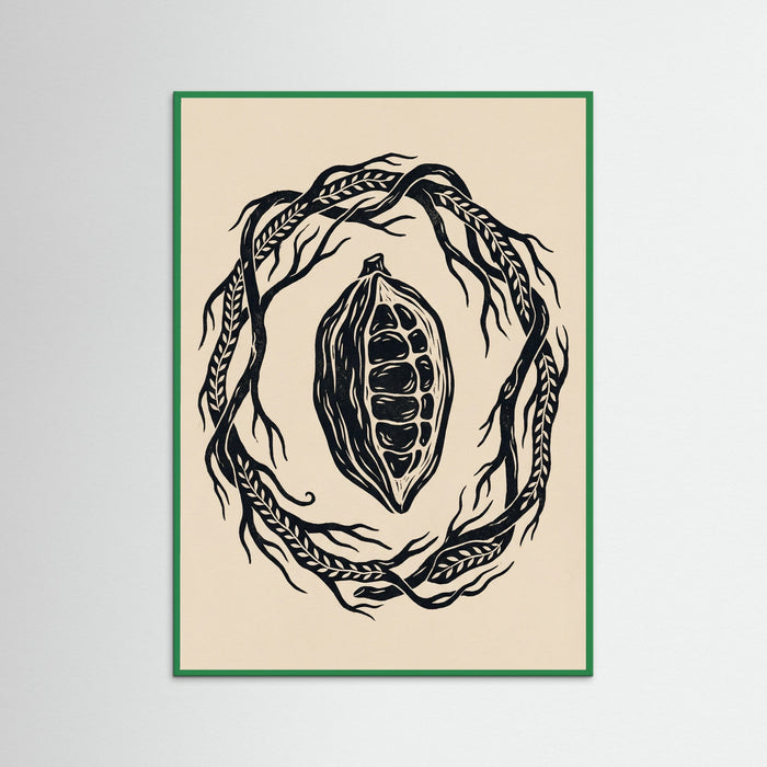 Green Wood Foliage Frame