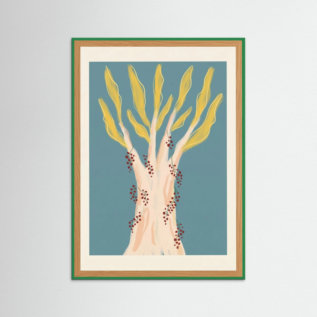 Green Wood Fountain Flora Burst