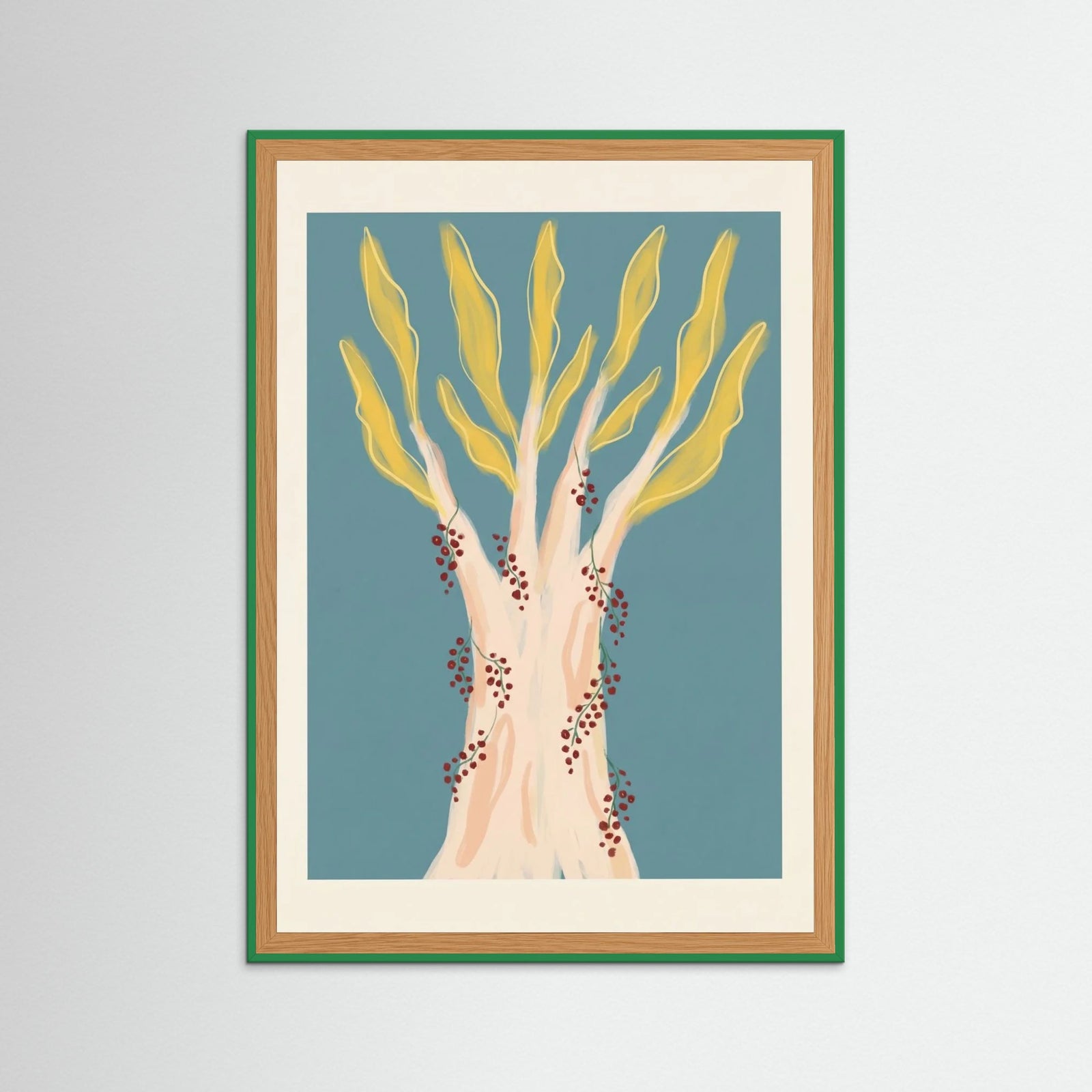 Green Wood Fountain Flora Burst