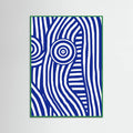 Front Blue and White Striped Nude Poster – poster and art print