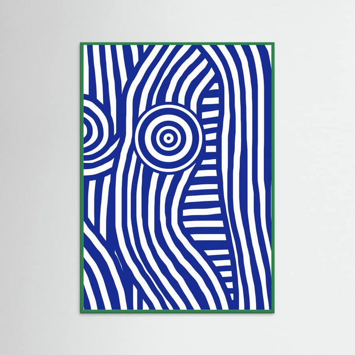 Front Blue and White Striped Nude Poster – poster and art print