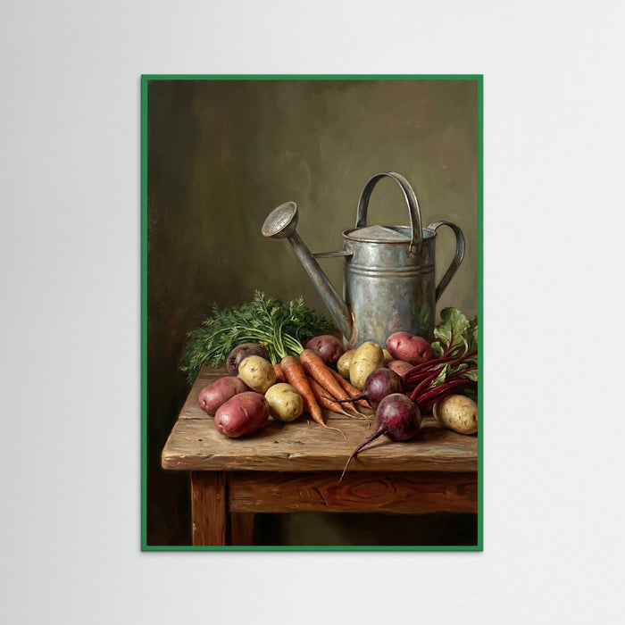 Green Wood Garden Harvest Still Life