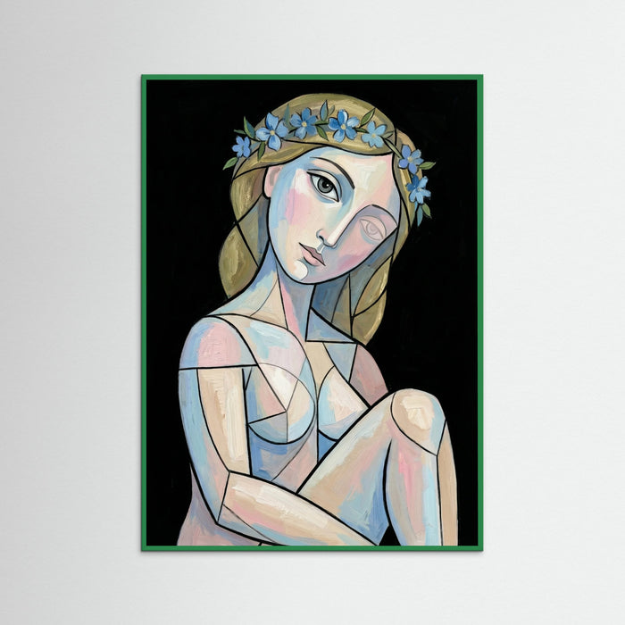 Green Wood Garlanded Visage