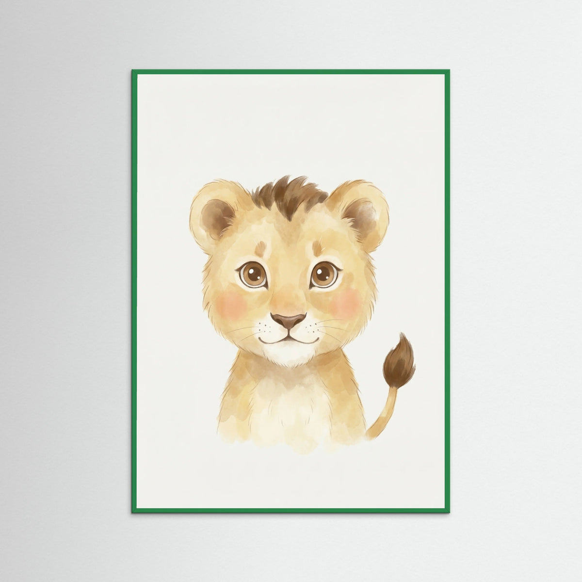 Green Wood Gentle Giraffe Charm